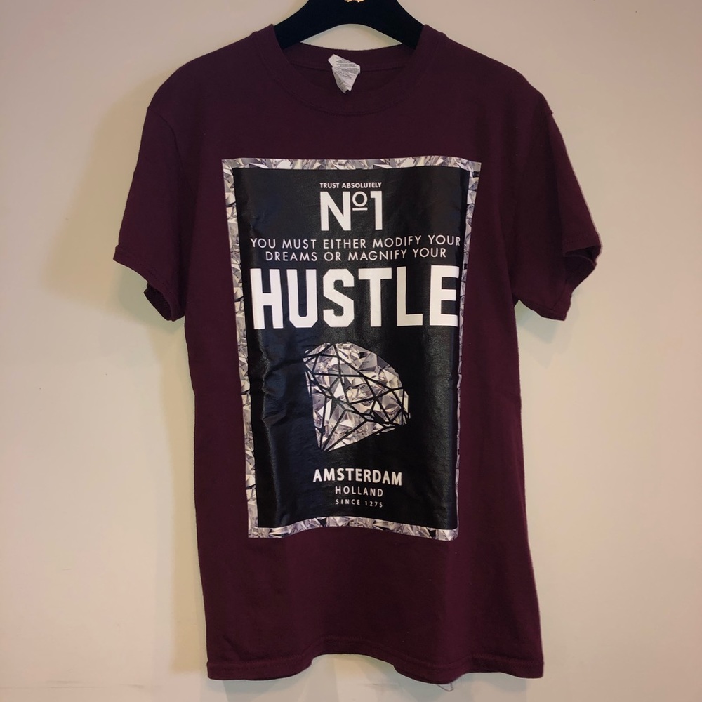 Maroon Printed T-shirt
